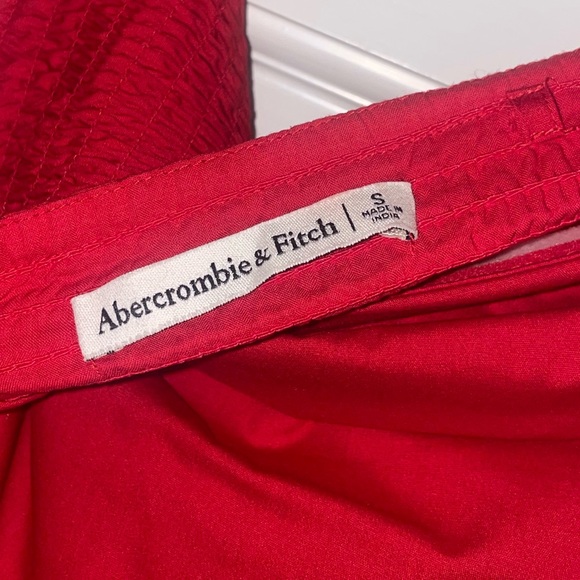 Abercrombie Strapless Drop Waist Red Dress - S - Picture 3 of 4